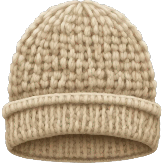 Beige knitted cap piece of clothing emoji