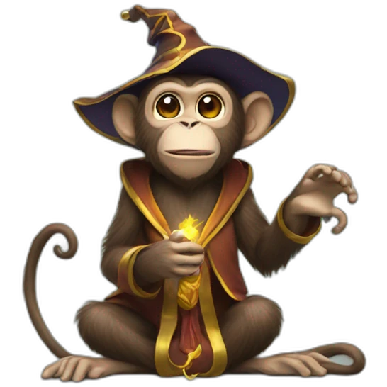 Monkey wizard emoji