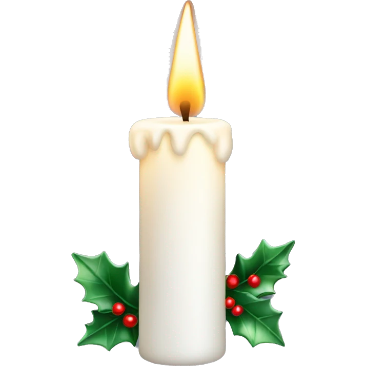 Christmas white  candle emoji