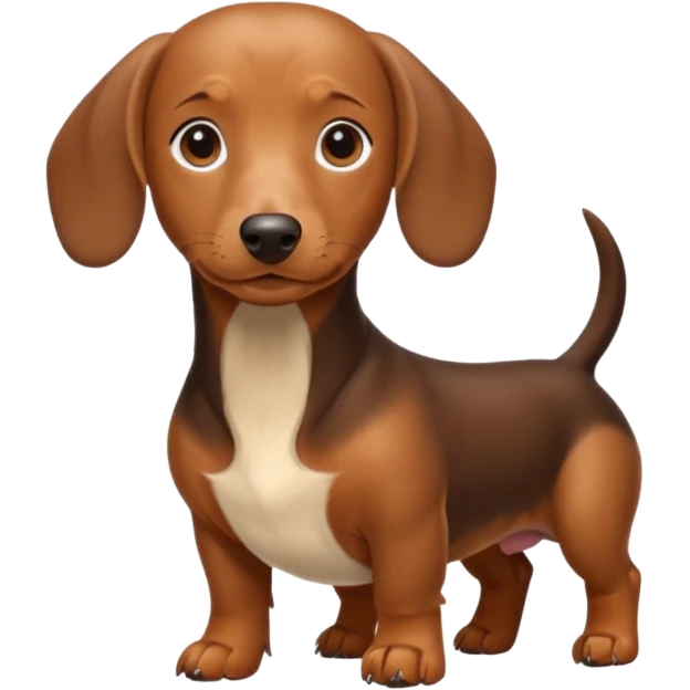 Dachshund brown and cream  emoji