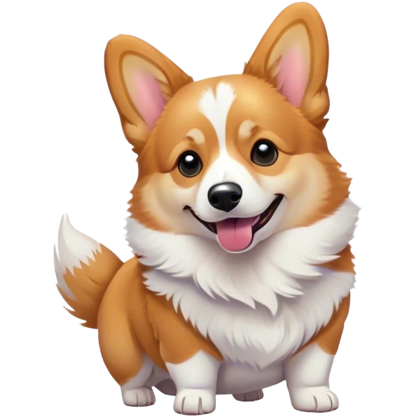 corgi with fireworks emoji
