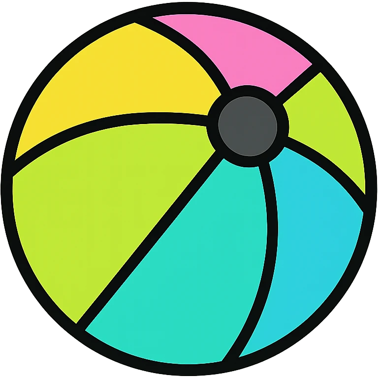 neon beach ball emoji