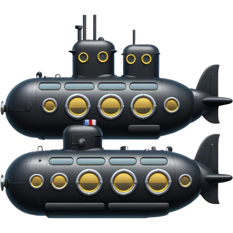 can you generate an emoji of a black submarine with two portholes? emoji