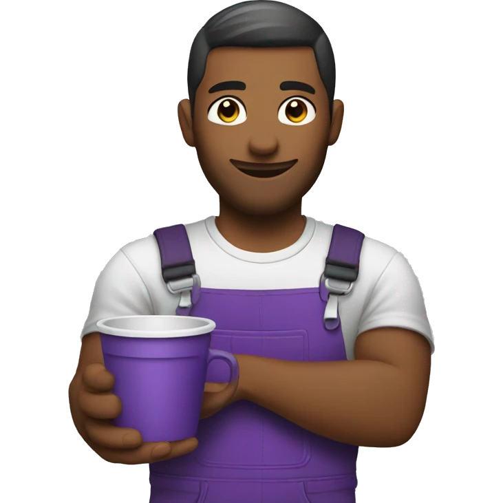 mechanic with purple cup emoji