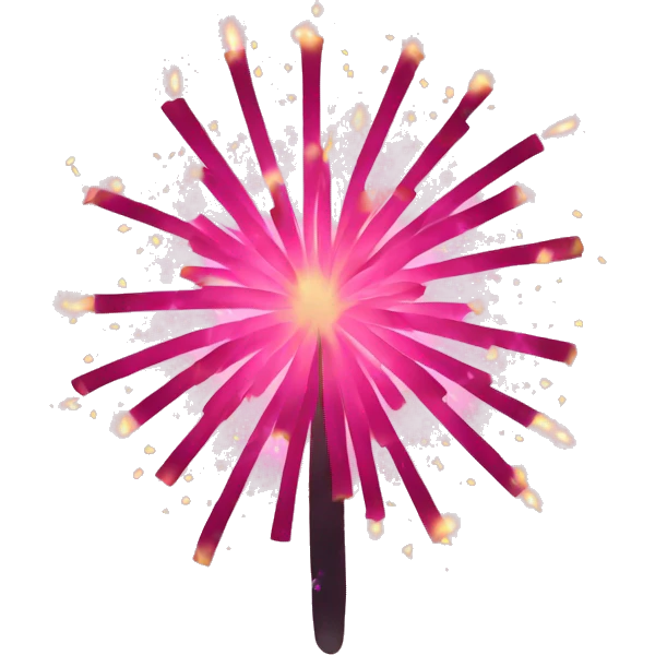 Pink firework  emoji
