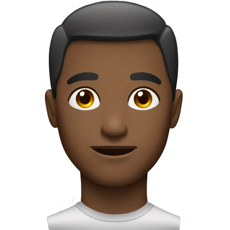 clean shaven man with short dark straight hair emoji