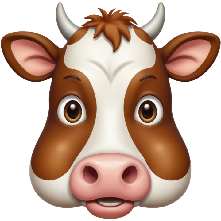 very surprised cow emoji