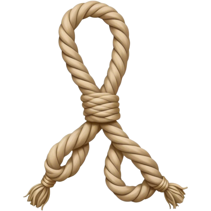 A rope tied into a slip knot emoji