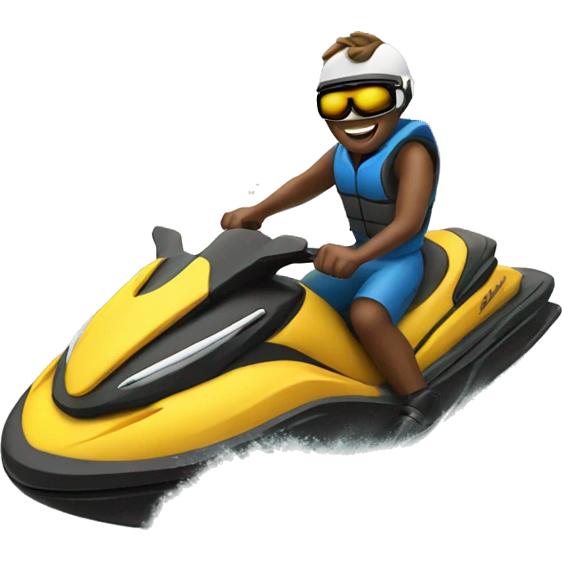 Someone driving a jet ski in the sea emoji