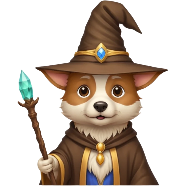 Dog wizard emoji