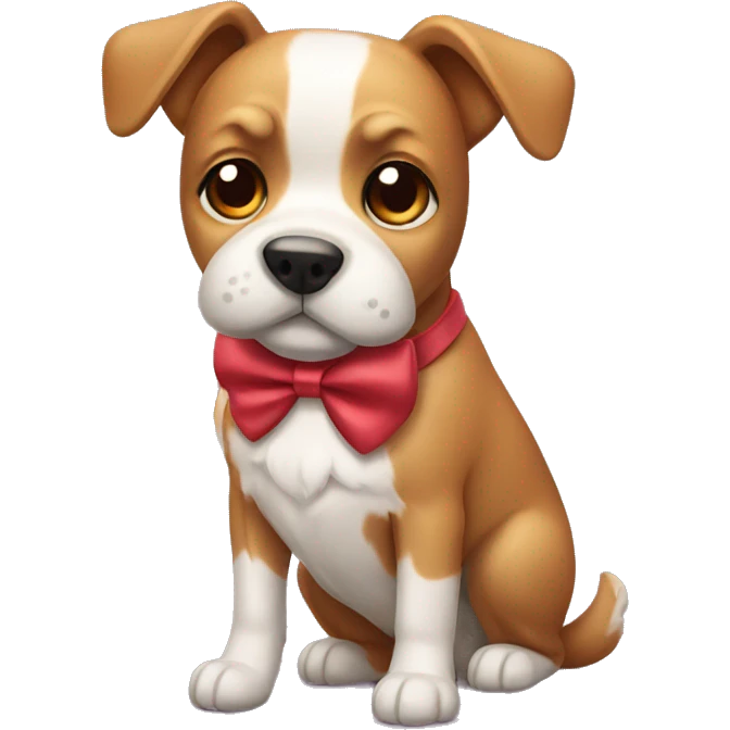 Dog with bow emoji