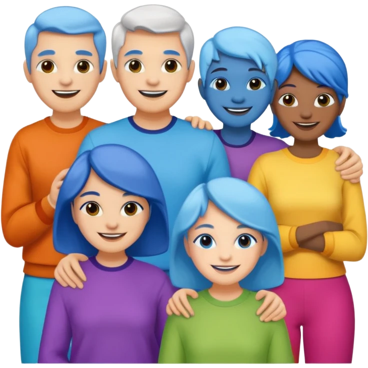 Blue skinned people emoji