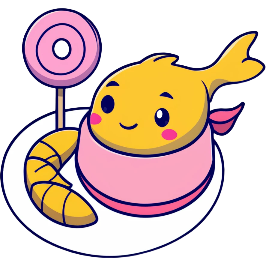 A sleek, modern Apple-inspired design with fish cake with pink swirl, rice cracker, and dango arranged in a clean, minimalist style with subtle Apple company aesthetic emoji