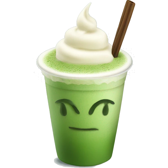 Ice matcha latte  emoji