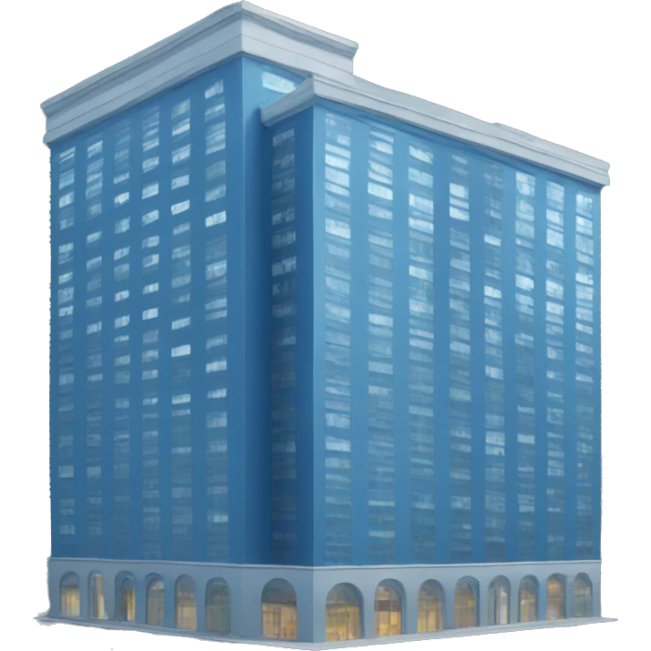 Blue building very tall  emoji