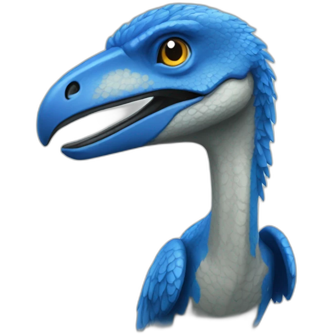 vélociraptor blue emoji