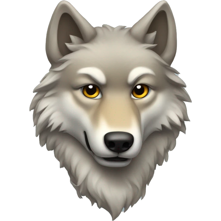 Alpha wolf with a bow on it emoji