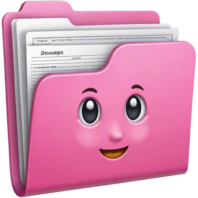 pink folder with docs emoji