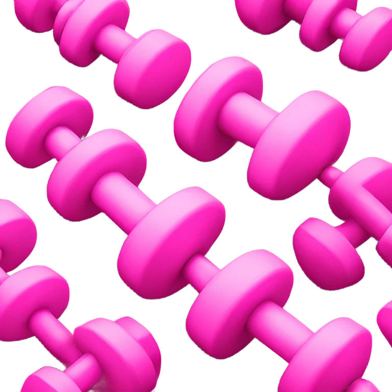 pink dumbbells emoji