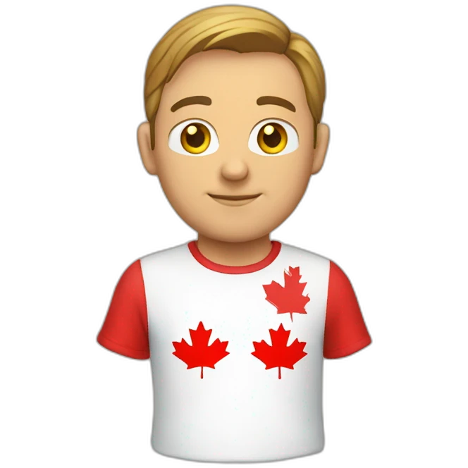 Un heavy con camiseta de Canadá emoji