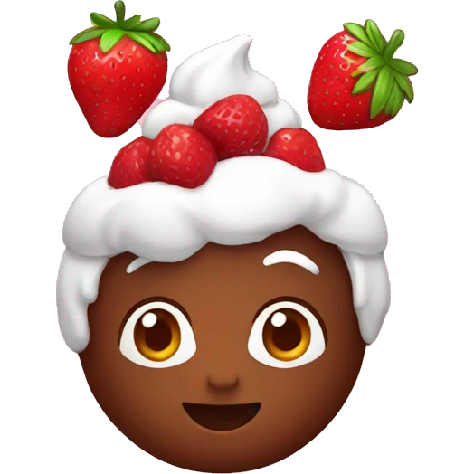 fresa con chocolate emoji