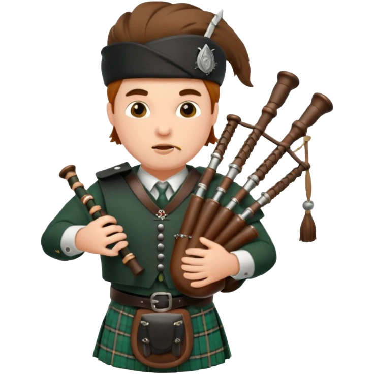 Warrior playing bagpipes chugging whiskey emoji