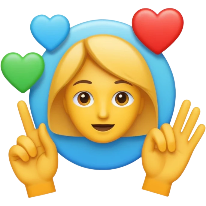 a single bimoji showing the action of contact us emoji