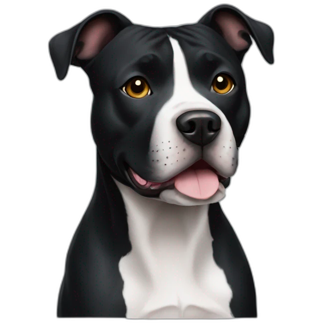 fully black staffordshire terrier emoji