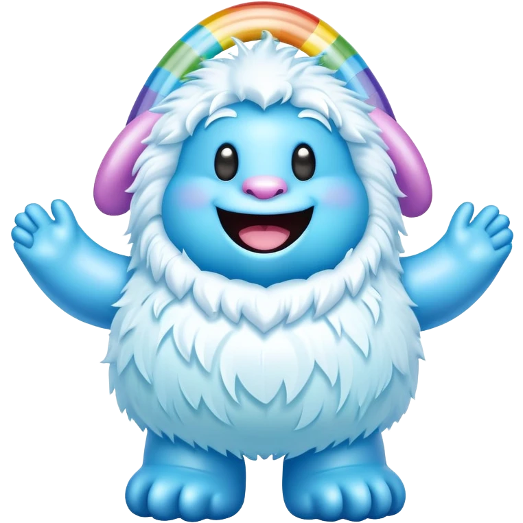 easter rainbow inflatable bouncy yeti emoji
