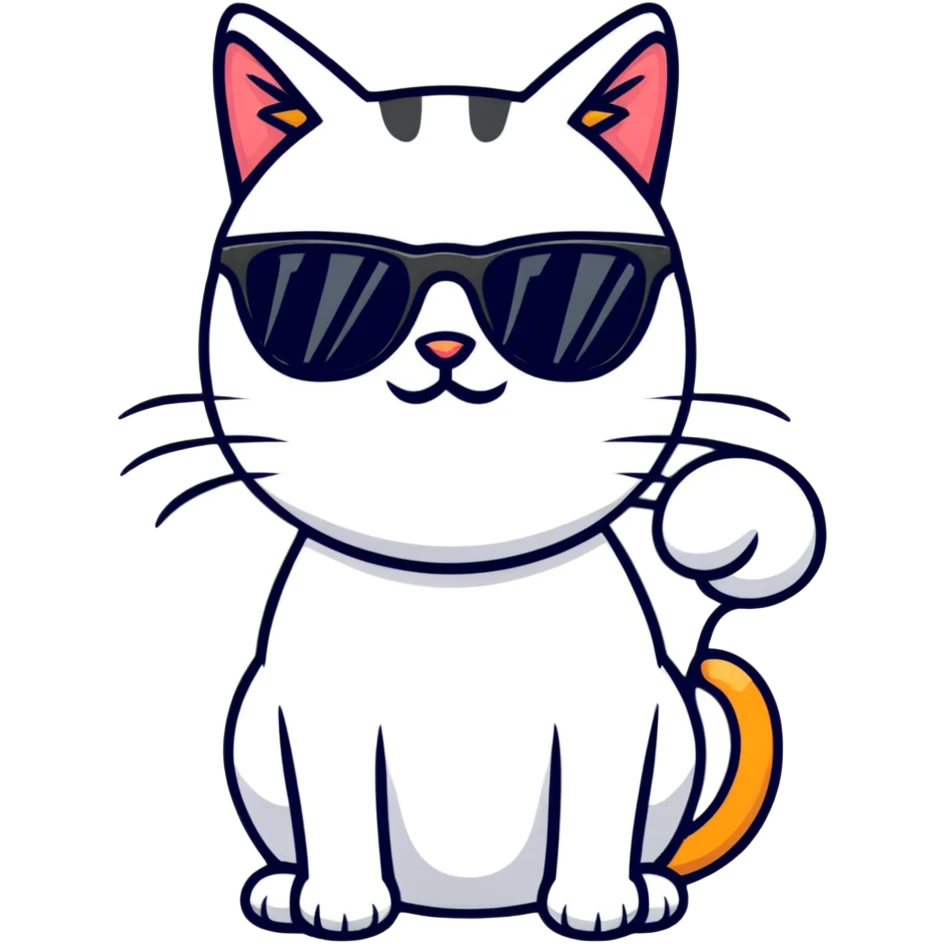 cat wearing sunglasses emoji
