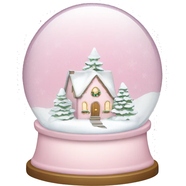 pale pink christmas snow globe emoji