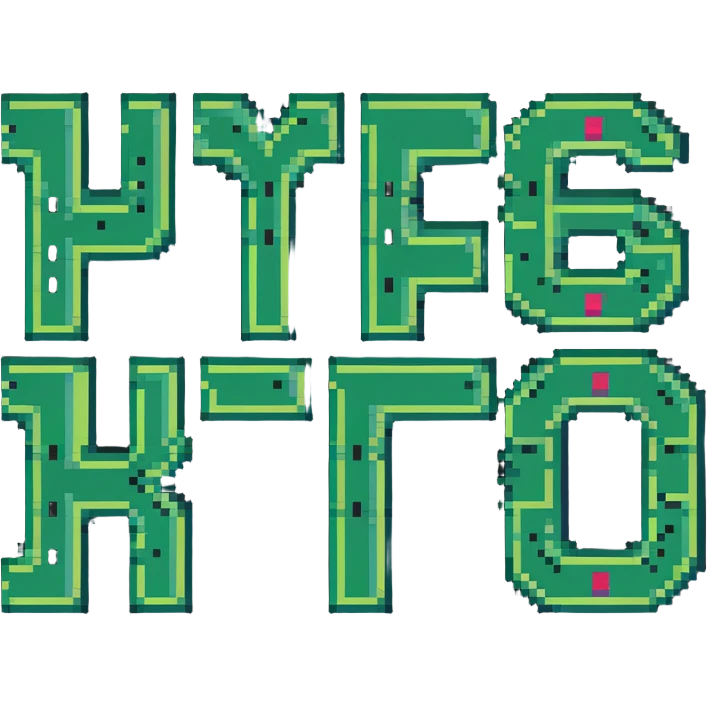 SR CRYPTO text in bold arcade-style pixel lettering emoji