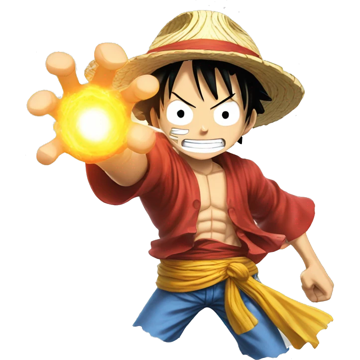 Luffy using kamehameha emoji