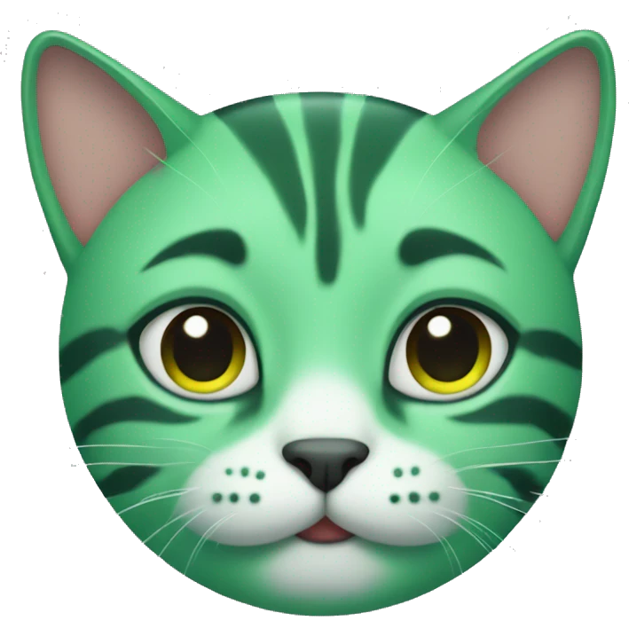 Cute green cat emoji