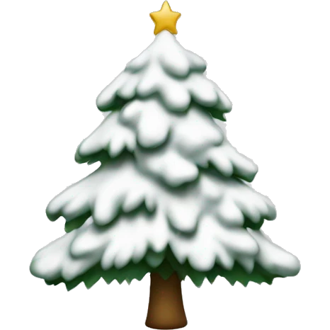 white christmas tree  emoji