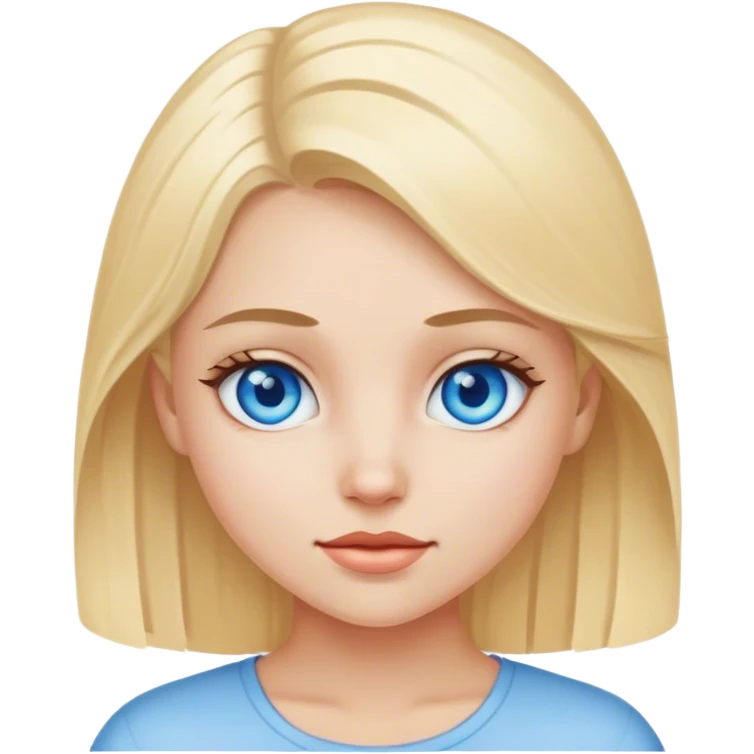 Blonde and blue eye girl emoji