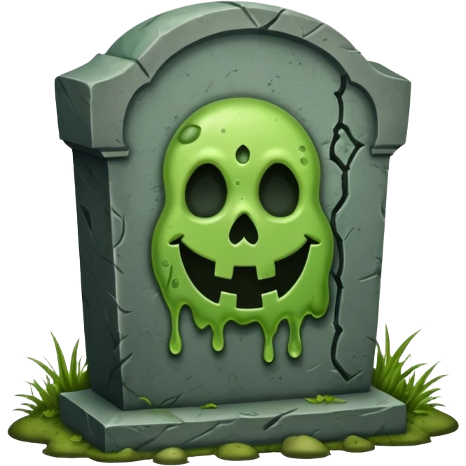 "rest in festering slime" riten on a tomb stone emoji