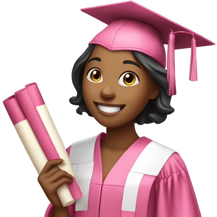 Pink graduation cap girl emoji