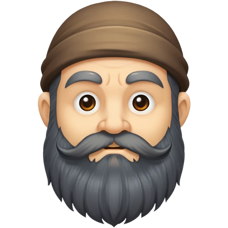 BLACK  BEARD dwarf emoji