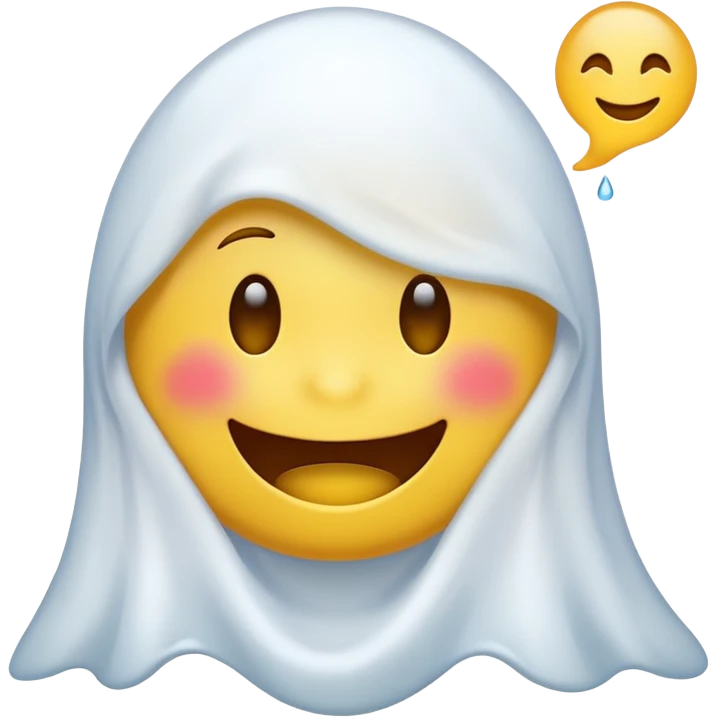 Emojis qui rigole fusionné avec l’emojis fantôme 👻 emoji