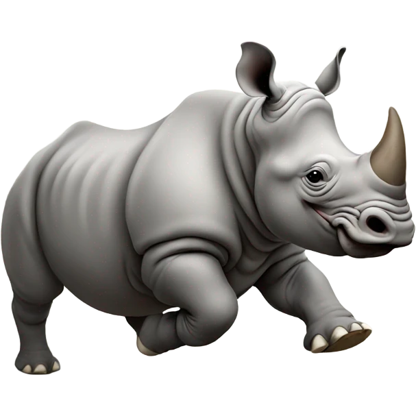 Rhino running emoji