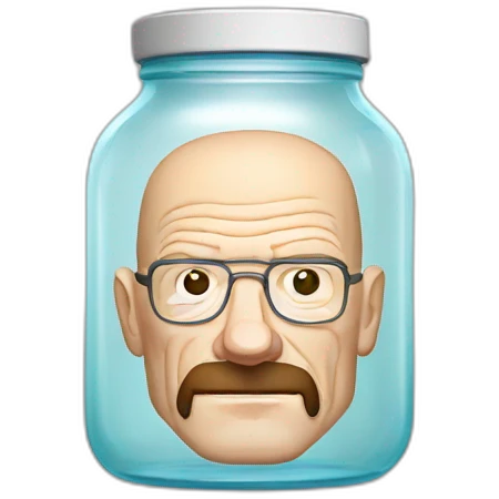 Walter white in jar with milk emoji