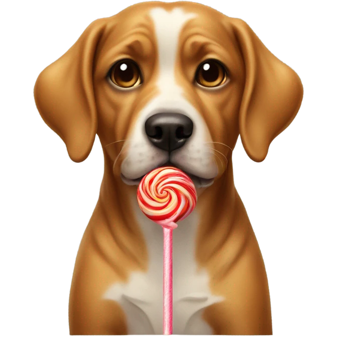 Dog with lolipop emoji