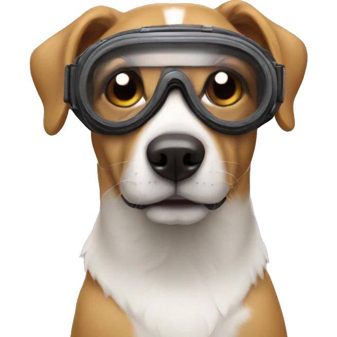Dog with goggles on  emoji
