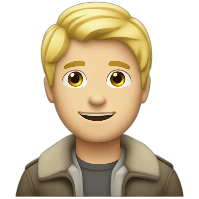 blond guy saying goodbye emoji
