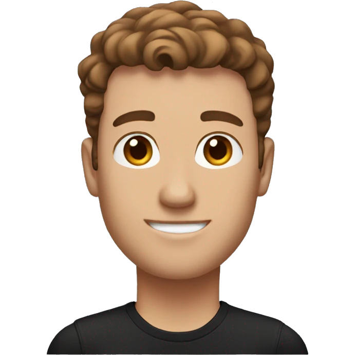 tall guy with brown hair with black shorts and a black fedex shirt emoji