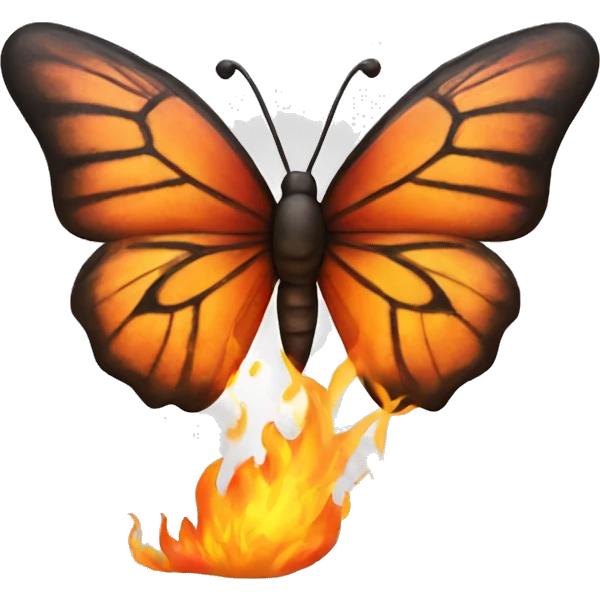 Butterfly on fire  emoji