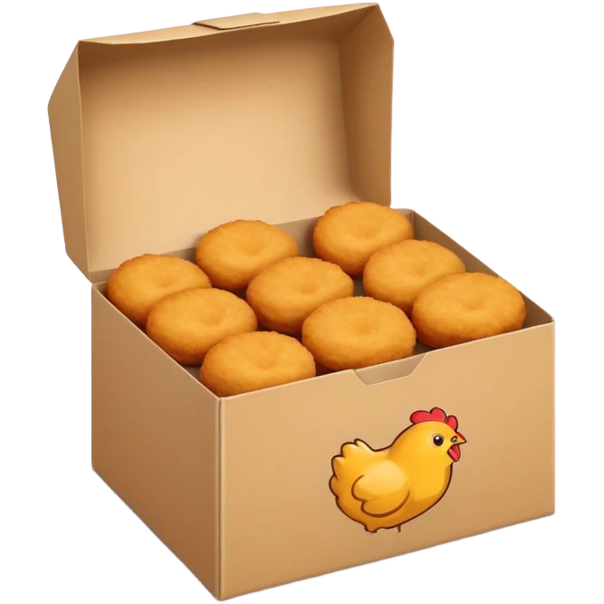 Chicken McNuggets in a box emoji