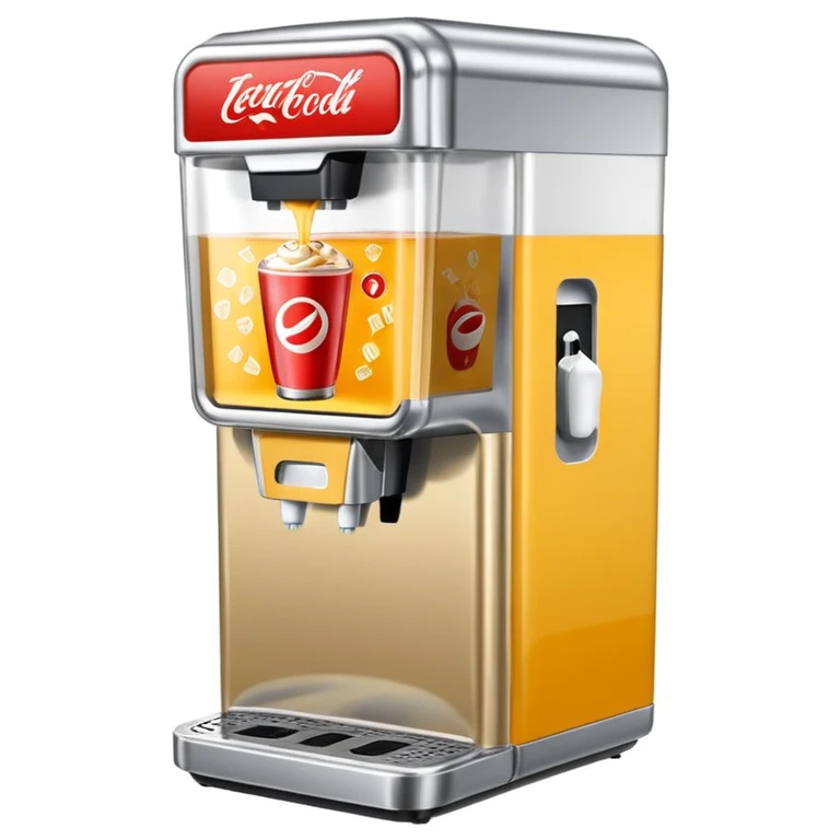 Digital soda dispenser in a fast food restaurant  emoji