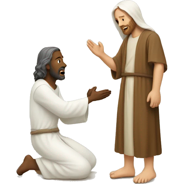 Jesus healing blind man emoji